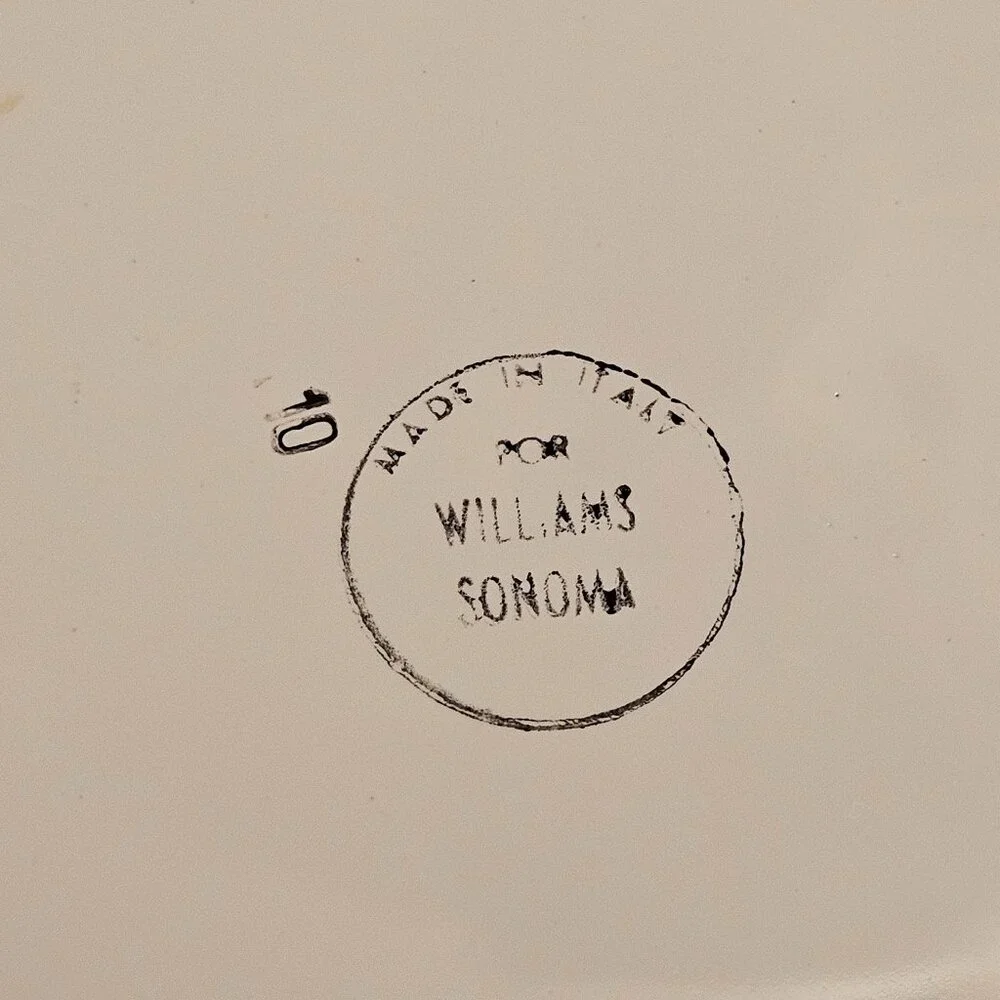 RARE WILLIAMS SONOMA ITALY MARISOL HANDPAINTED SPRING BLUE DINNER PLATE